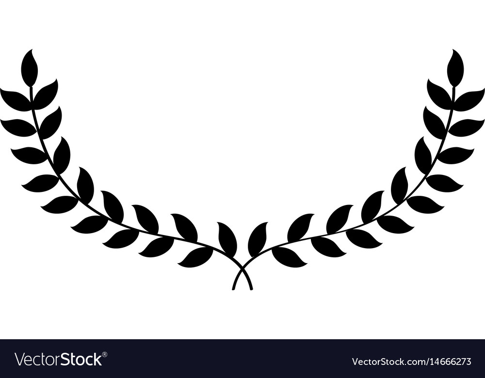 Wreath leafs crown decorative Royalty Free Vector Image