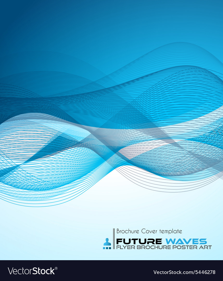 abtract waves background for brochures and flyers vector image
