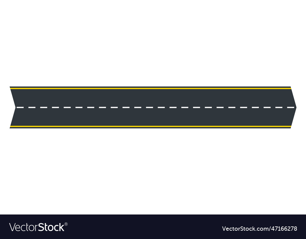 Asphalt road or highway in the shape of arrow