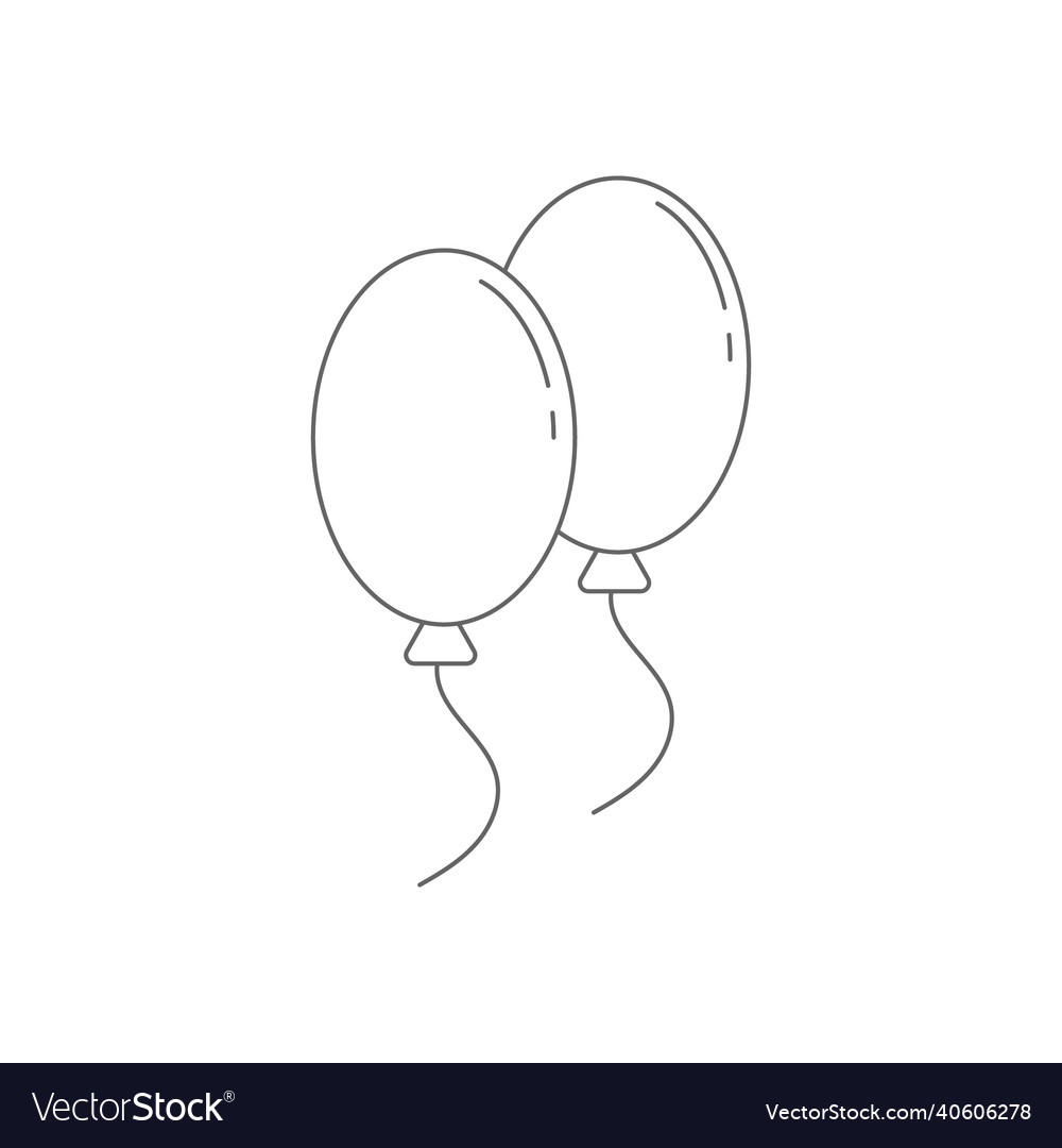 Balloons an empty contour scalable for creativity Vector Image