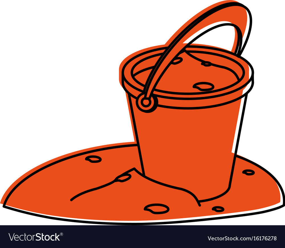 Bucket with sand icon image