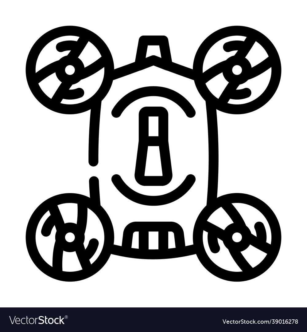 Copter robot line icon Vector Image Copter robot line icon