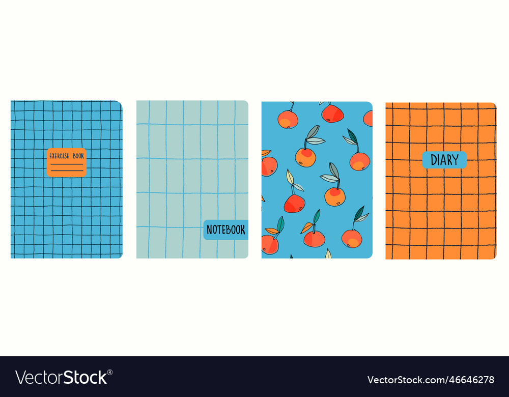 Cover page templates with hand drawn Royalty Free Vector