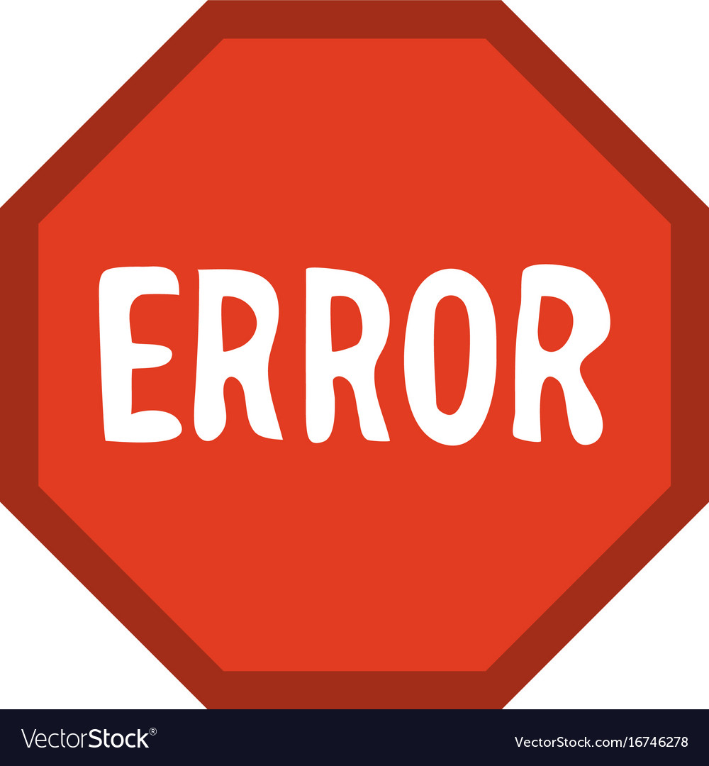 Error sign icon image Royalty Free Vector Image