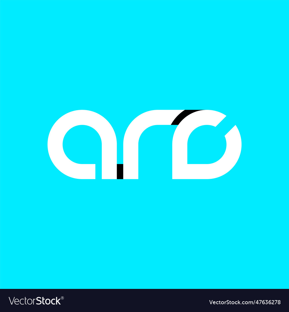 Letter arc font with connected merger initial vector image Letter arc font with connected merger initial