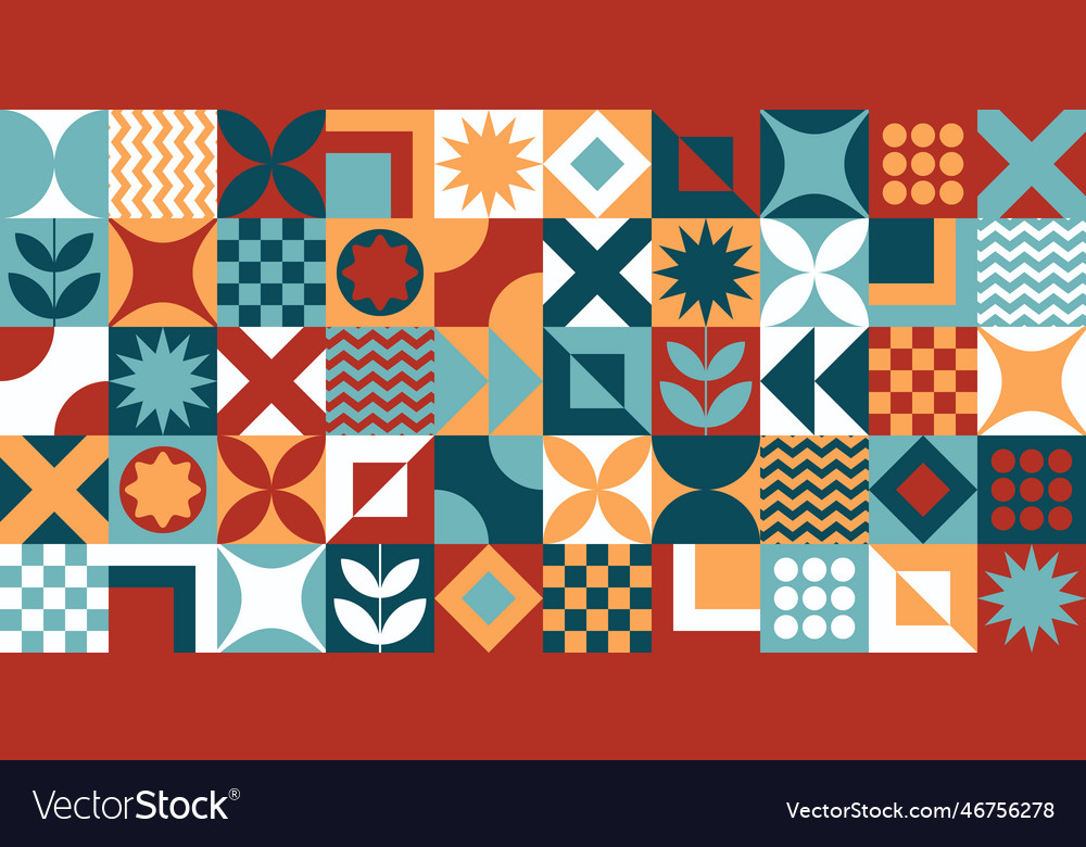 Neo geometrical abstract in vivid colors Vector Image