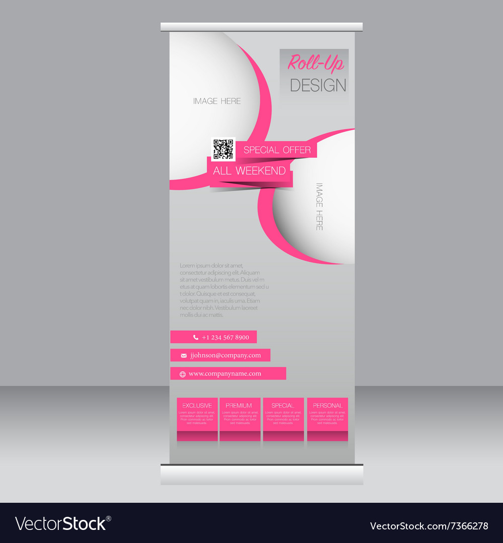 Roll up banner stand template abstract background