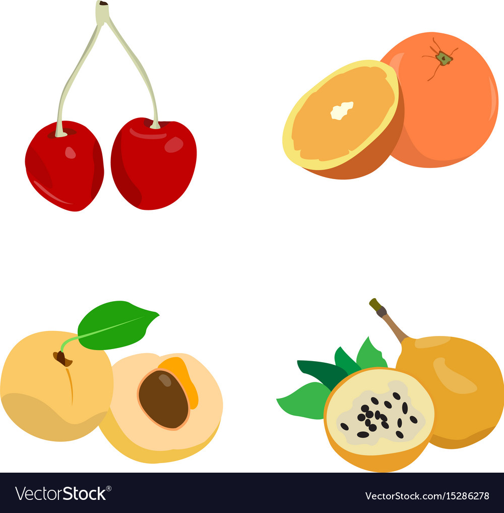 Set of fruits