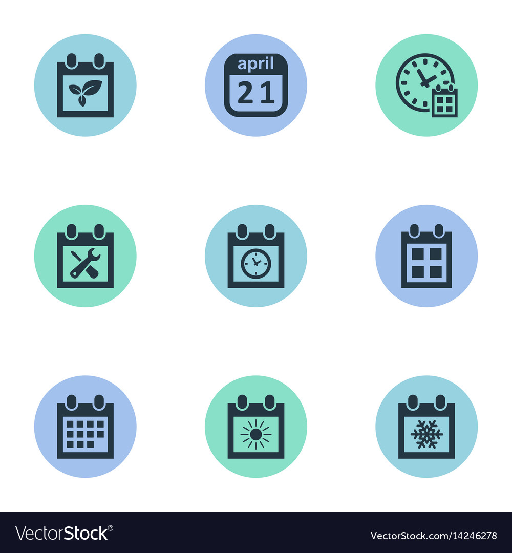 Set of simple time icons