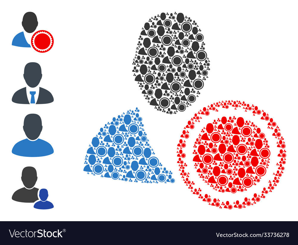 Stamped user recursive collage self items vector image Stamped user recursive collage self items