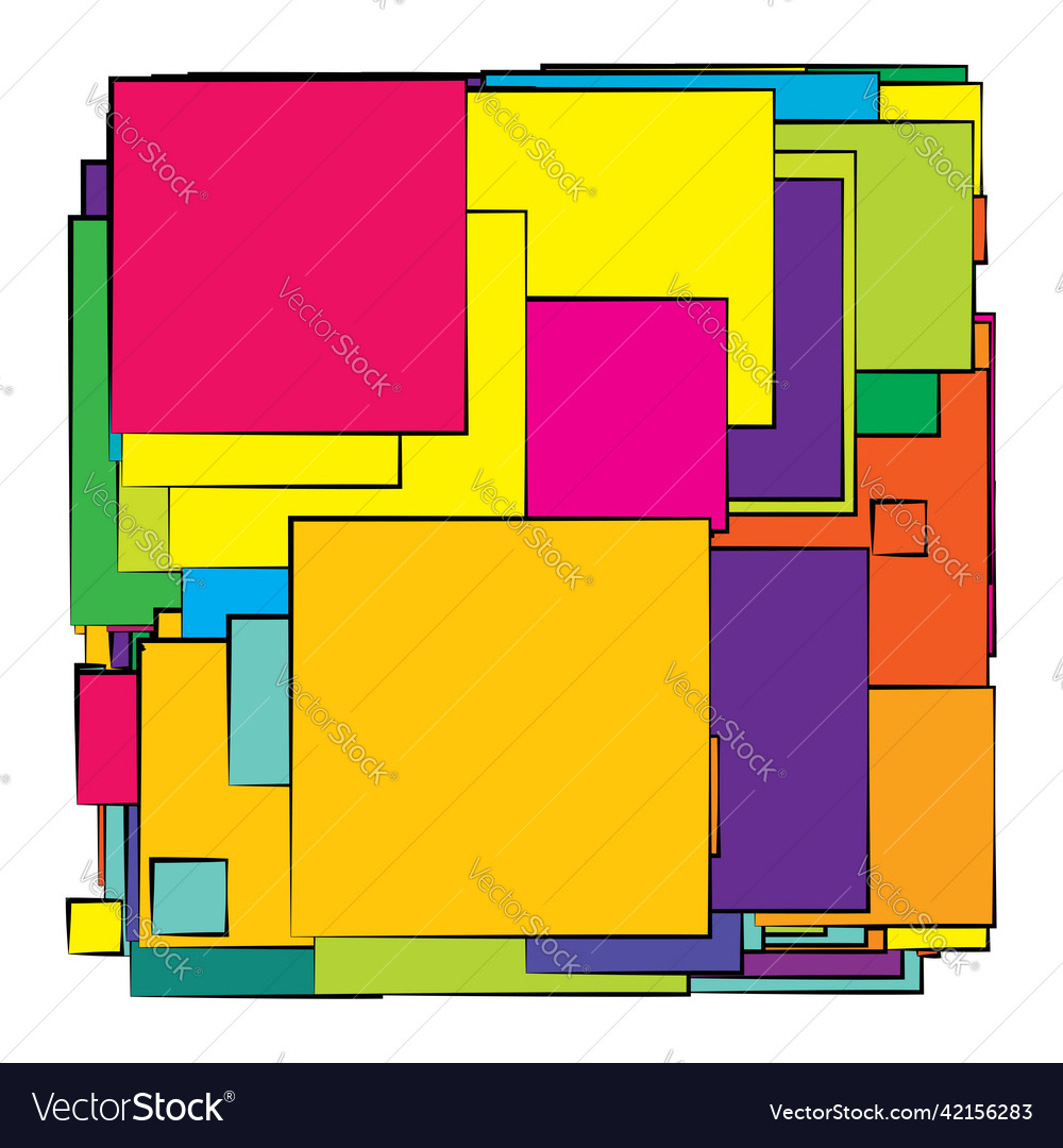 Abstract overlapping squares pattern vector image Abstract overlapping squares pattern