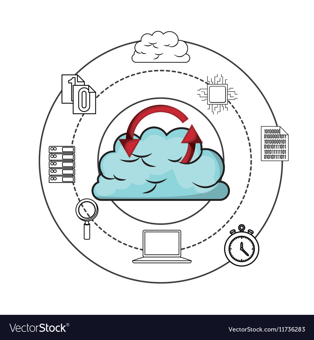 Big data related icons image