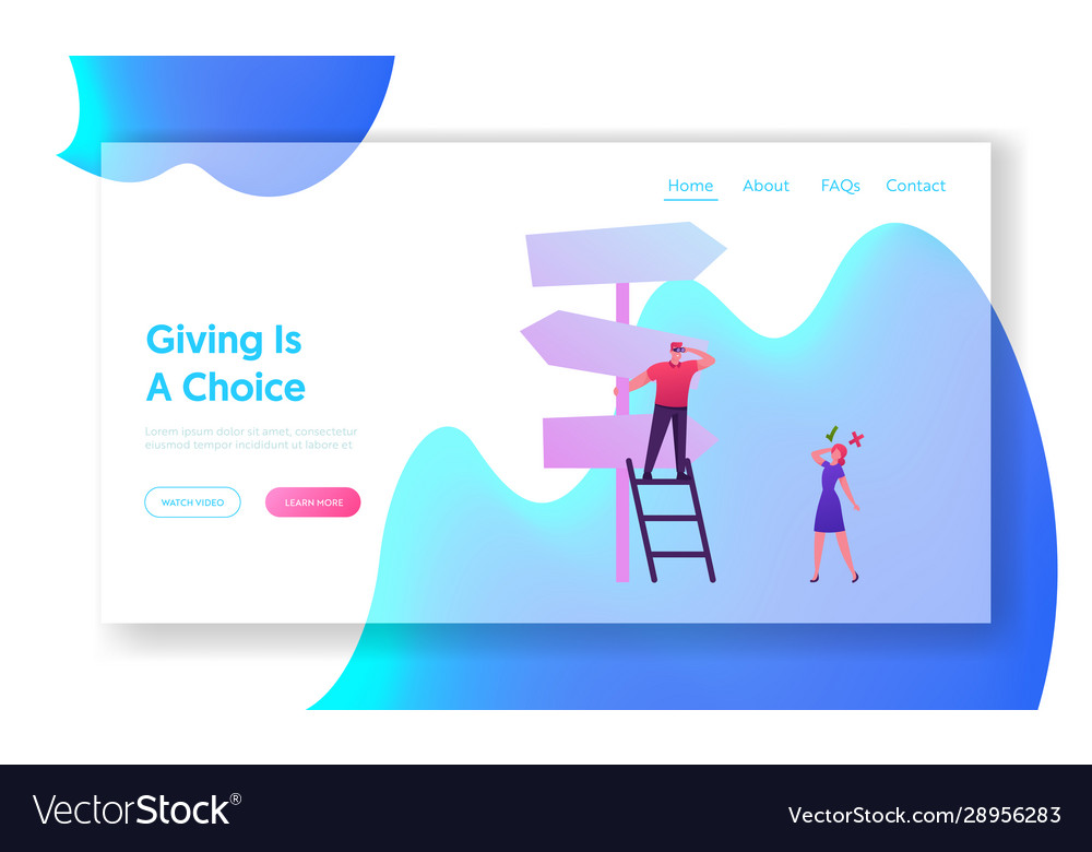 Business challenge task solution and choice way vector image Business challenge task solution and choice way