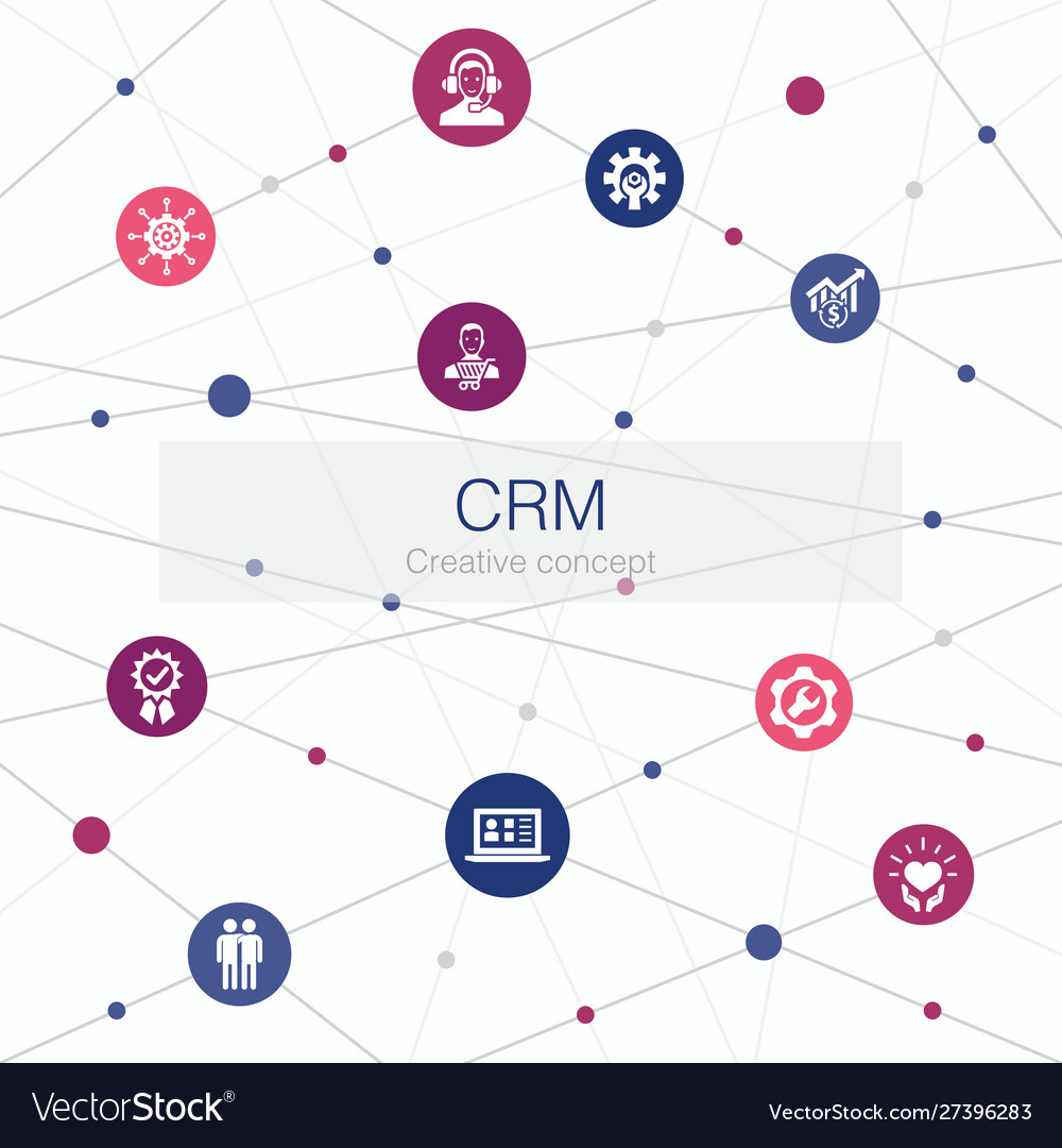 CRM Web Template - Icons & Concepts