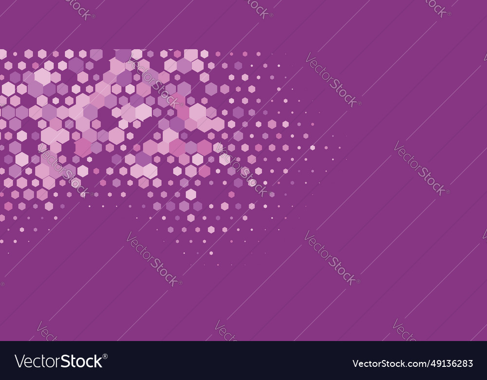 Geometric multi size hexagon with color