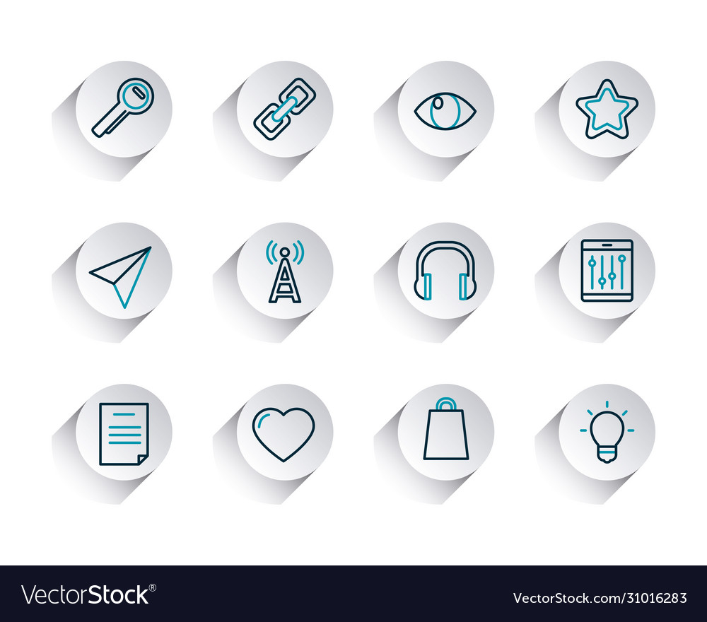 Location arrow and smartphone app buttons icon set vector image Location arrow and smartphone app buttons icon set