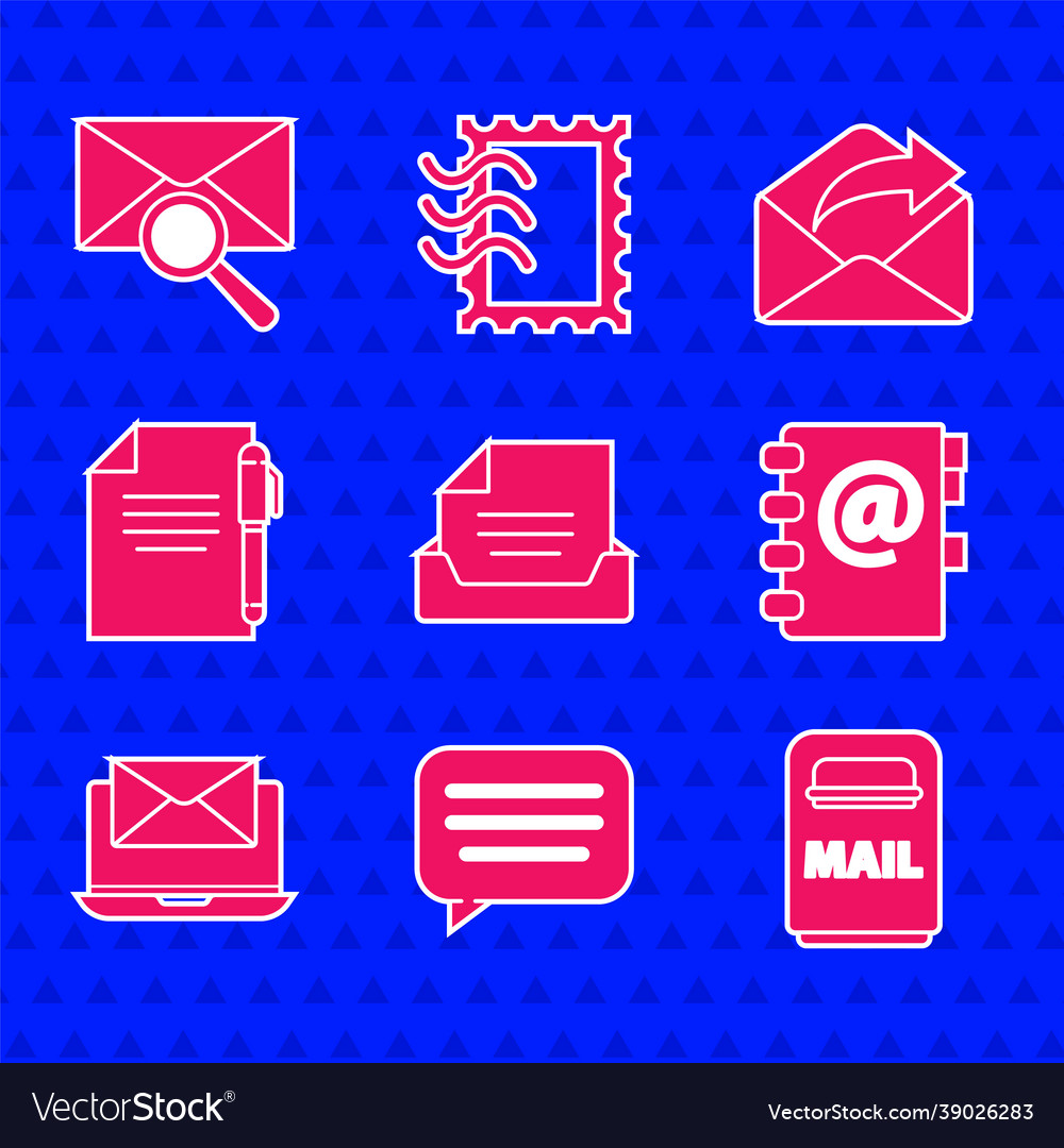Set drawer with document speech bubble chat mail vector image Set drawer with document speech bubble chat mail