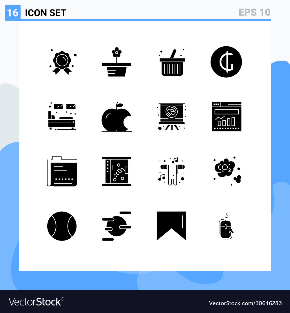 User interface pack 16 basic solid glyphs