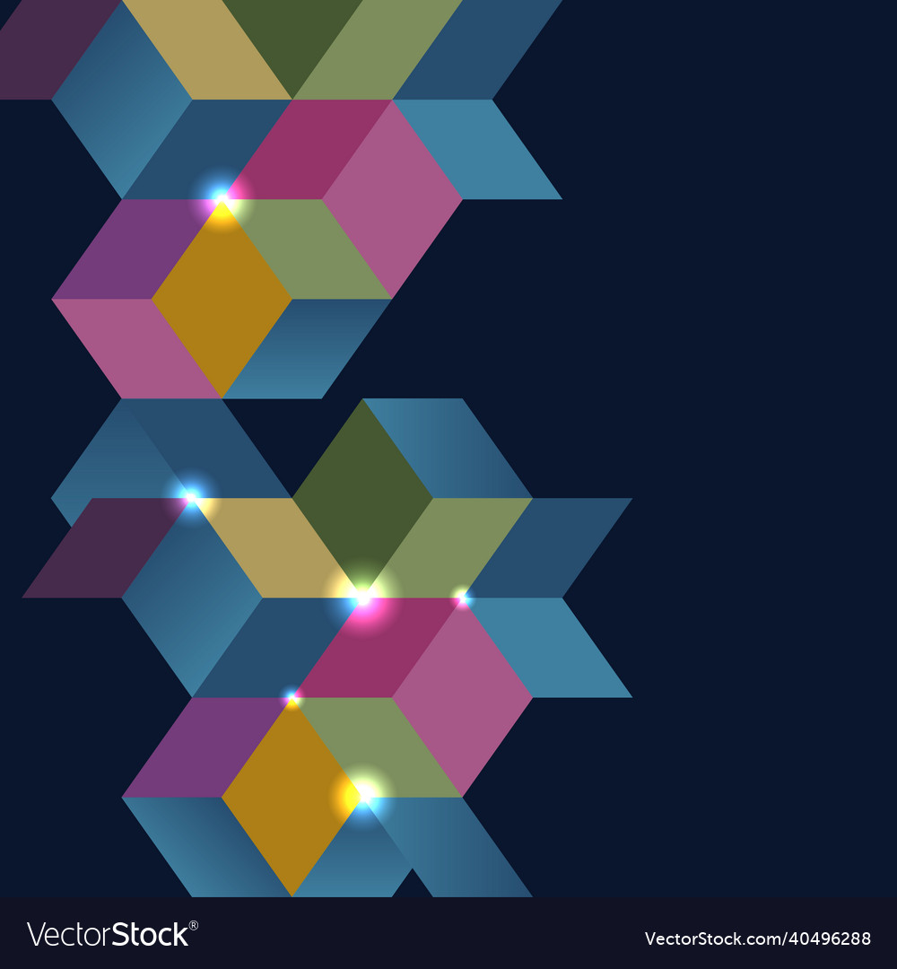 Abstract isometric color shape background for your