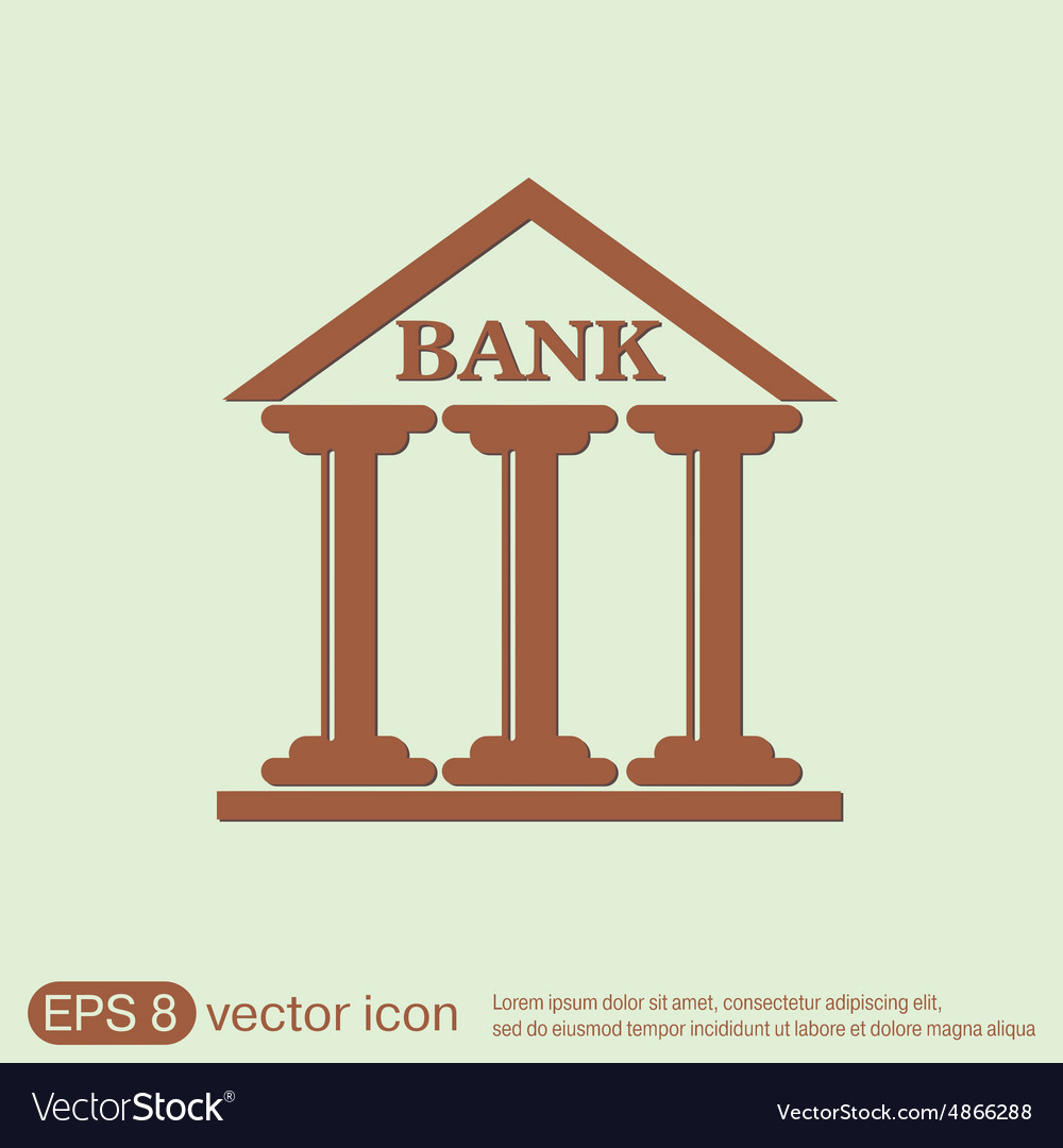 Bank building Royalty Free Vector Image - VectorStock