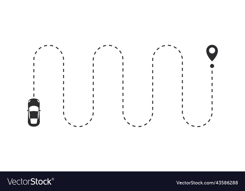 Car route location planning routes traveling Vector Image