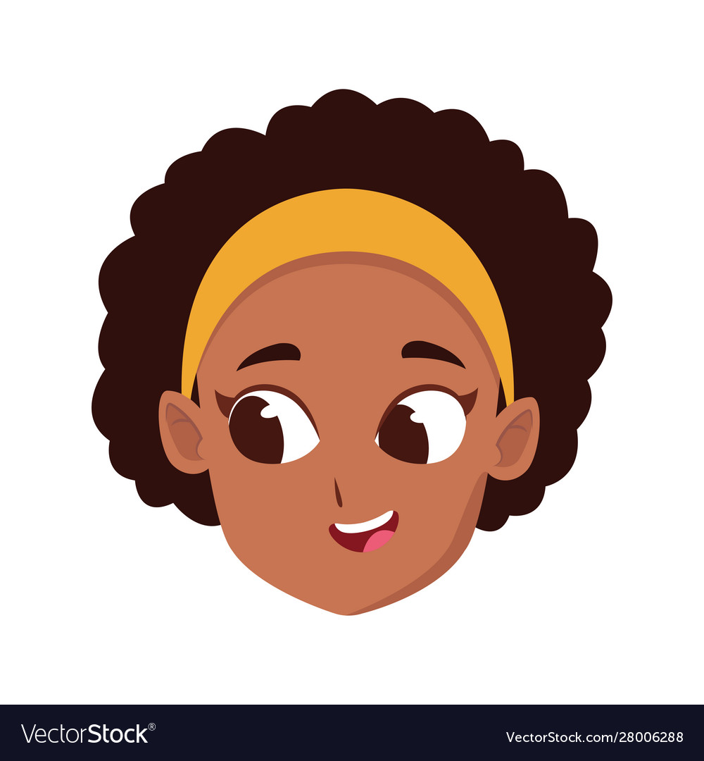 Kid Coloring Book Character Curly Hair Stock Vector (Royalty Free