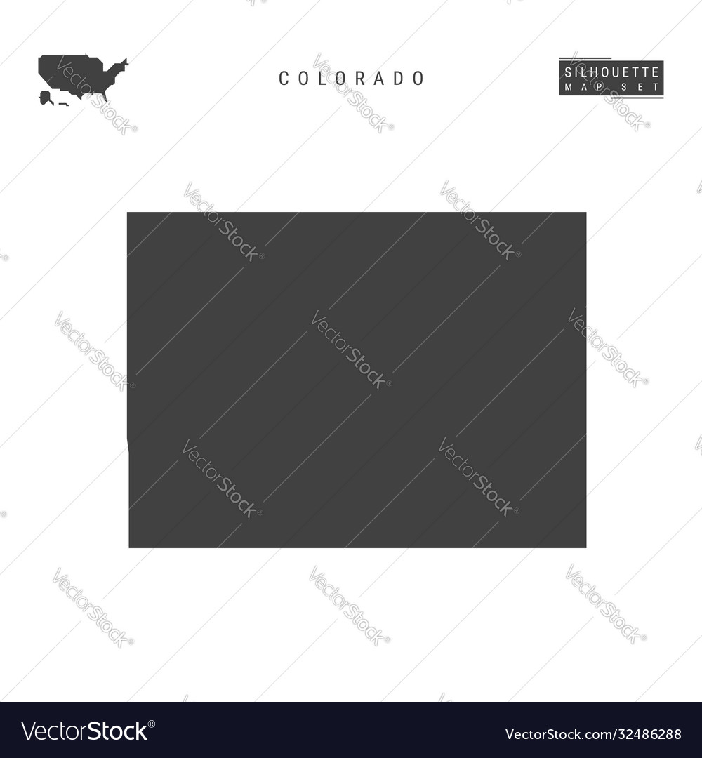 Colorado us state map isolated on white Royalty Free Vector