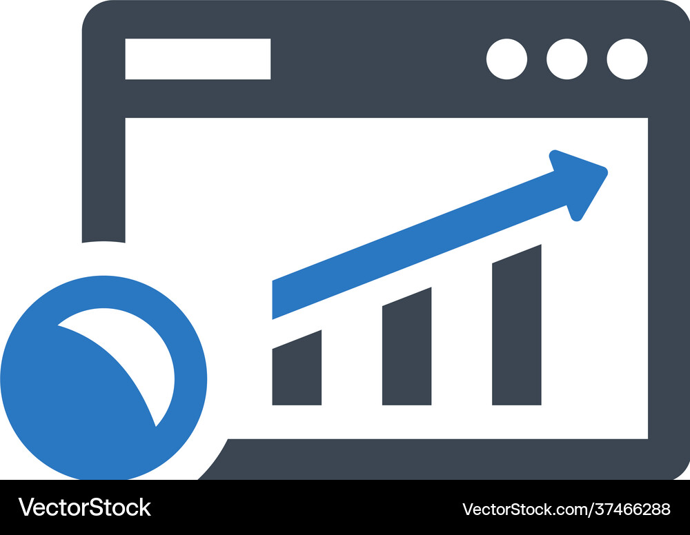Cryptocurrency graph icon Royalty Free Vector Image