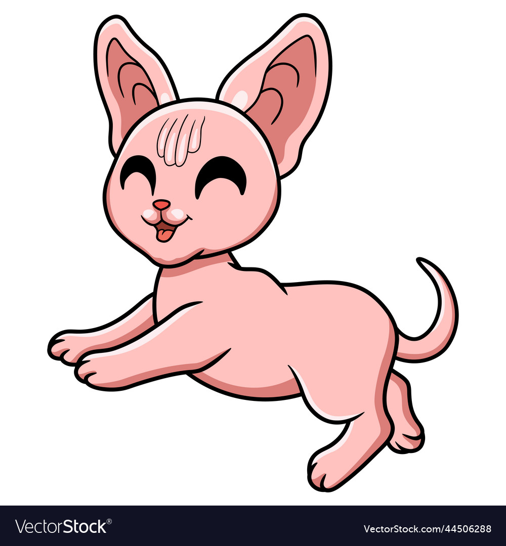 Cute sphynx cat cartoon posing Royalty Free Vector Image Cute sphynx cat cartoon posing Royalty Free Vector Image
