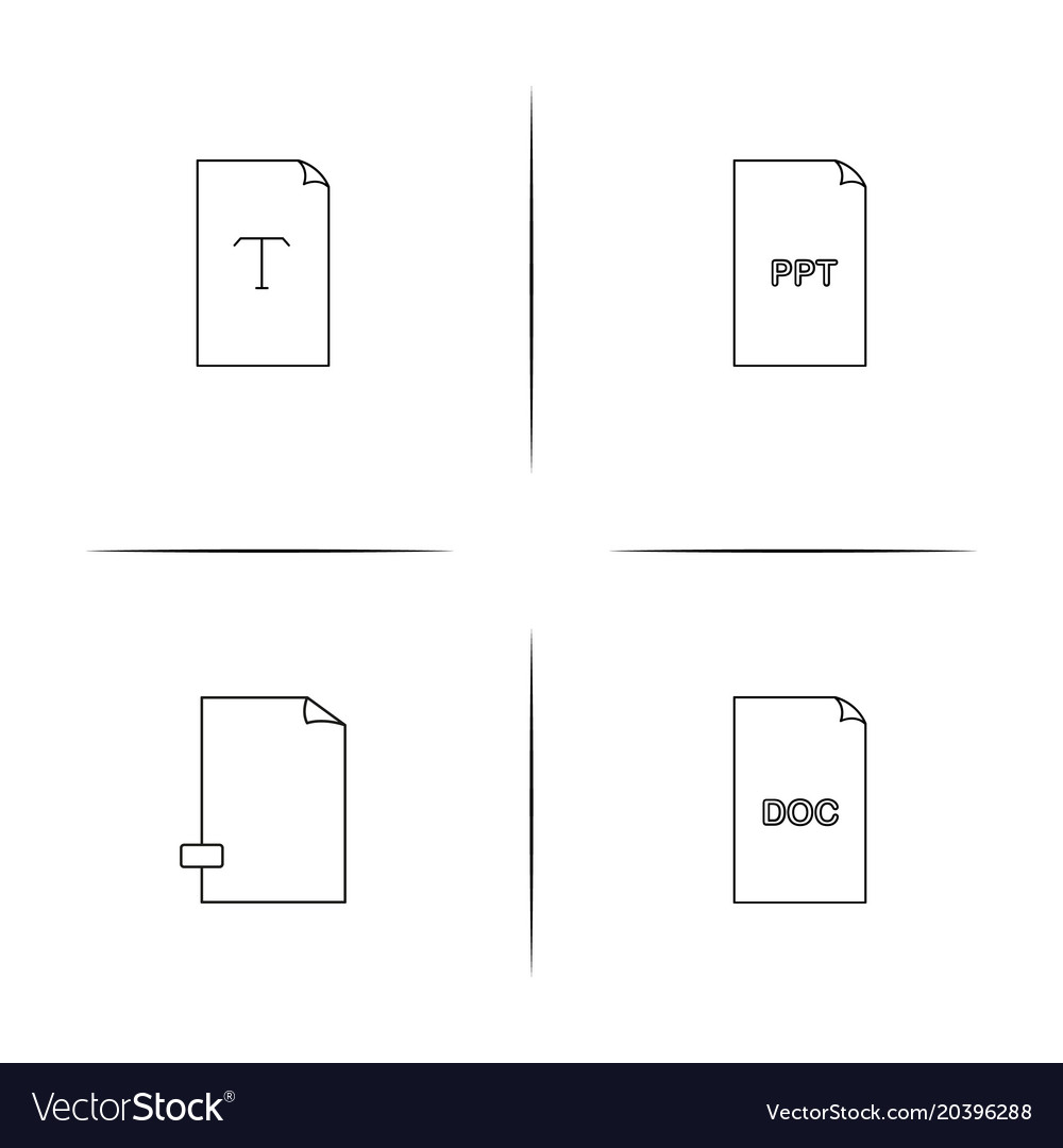 Files and folders sign simple linear icon
