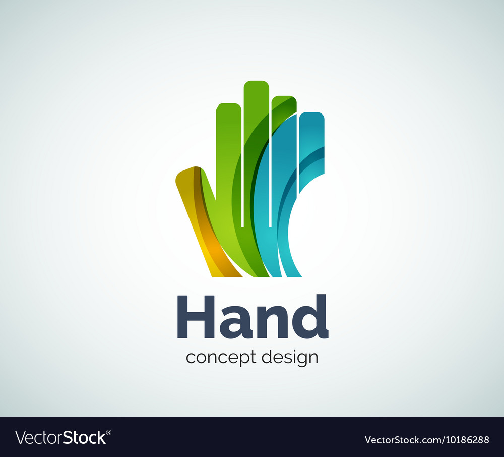 Hand logo template