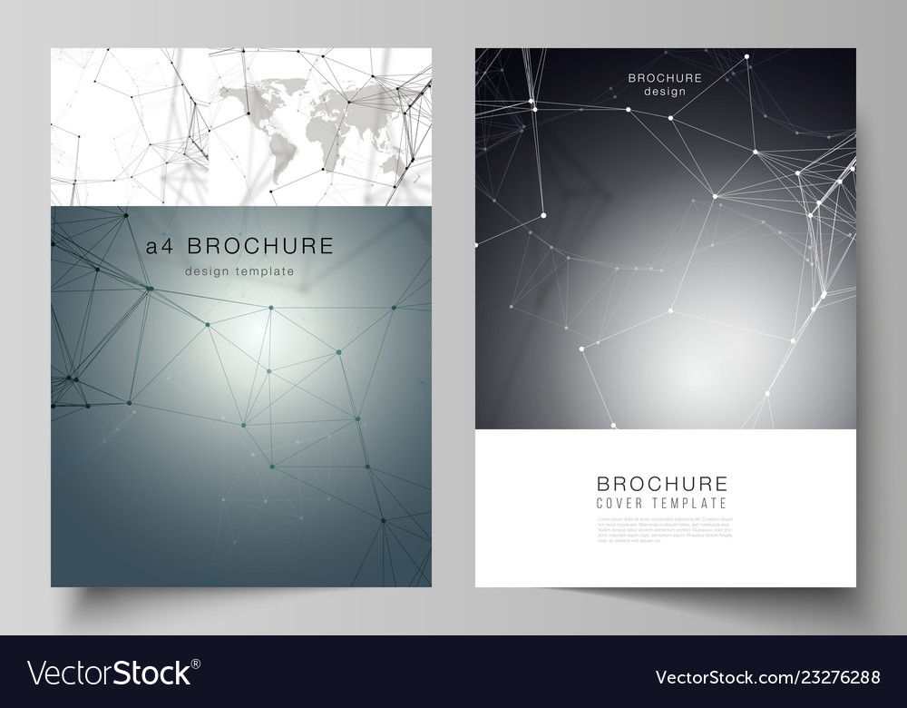 Layout of a4 format cover mockups design Vector Image