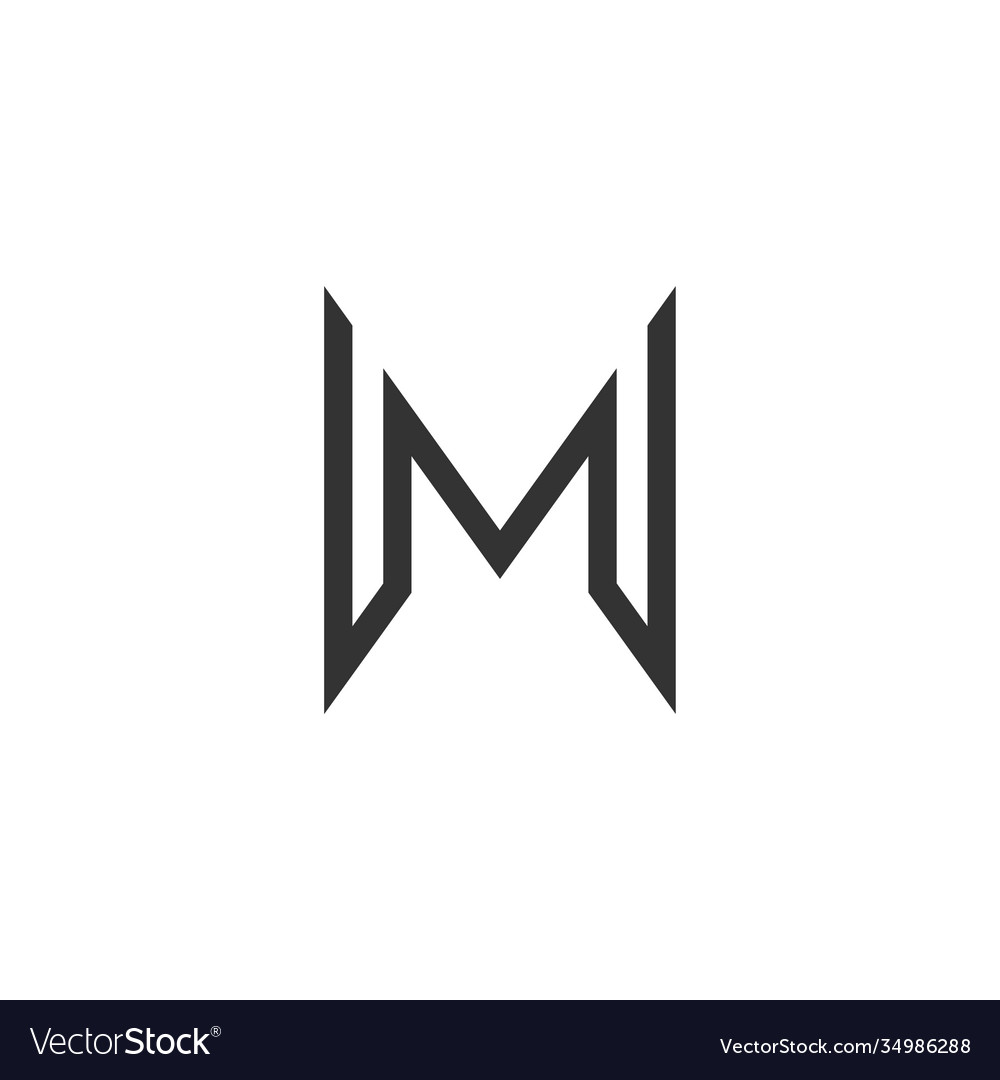 M Buchstaben-Logo-Kennzeichen Monogramm - Schriftart