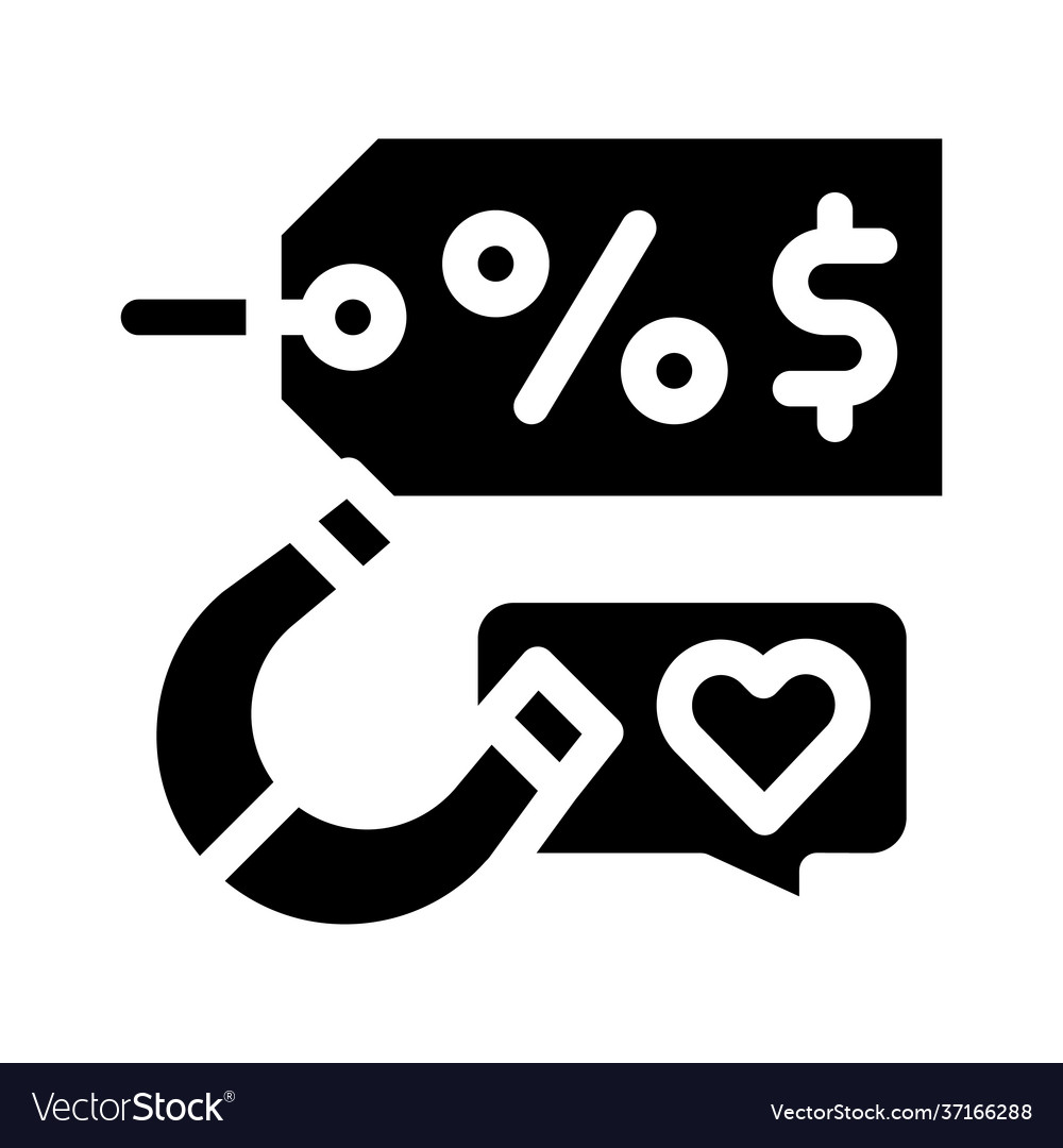 Product price discount icon glyph