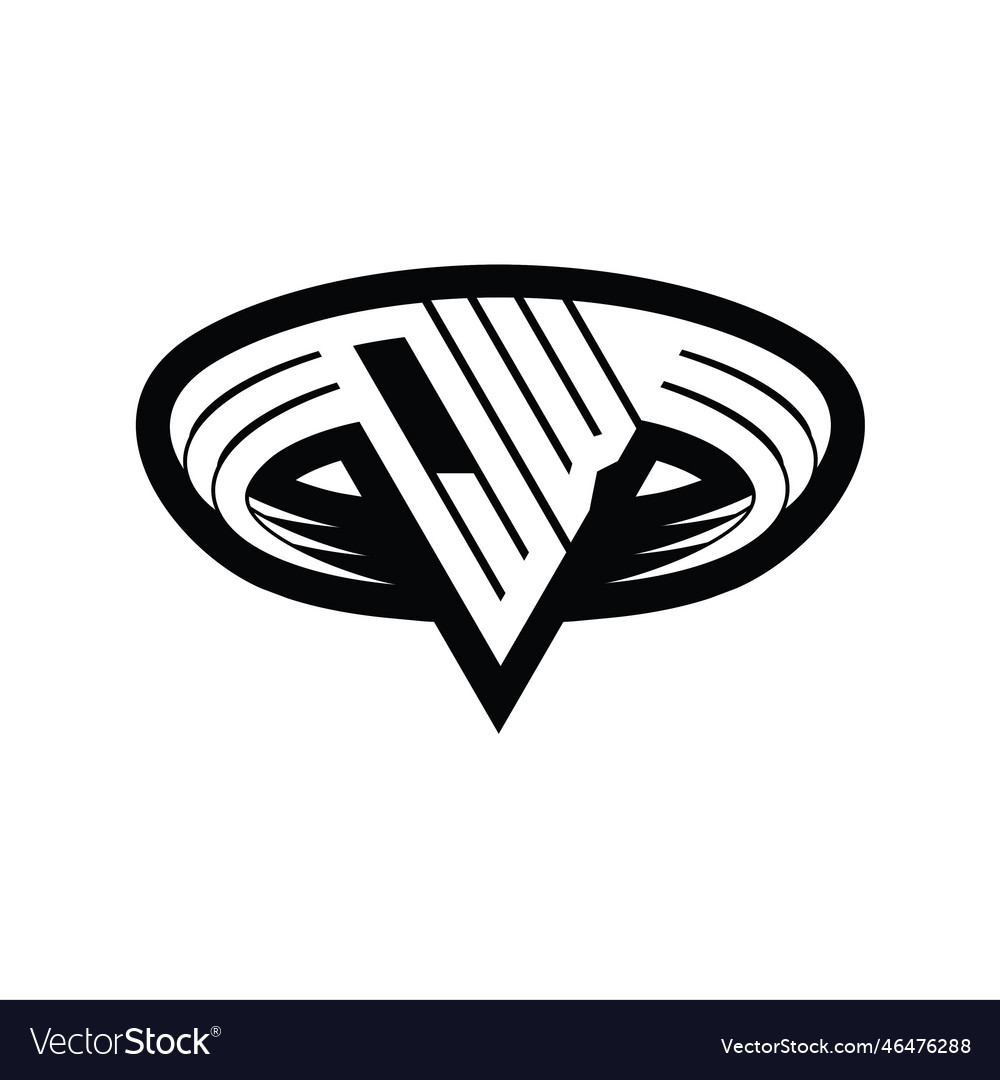 Qw logo monogram with triangle shape slice Vector Image Qw logo monogram with triangle shape slice