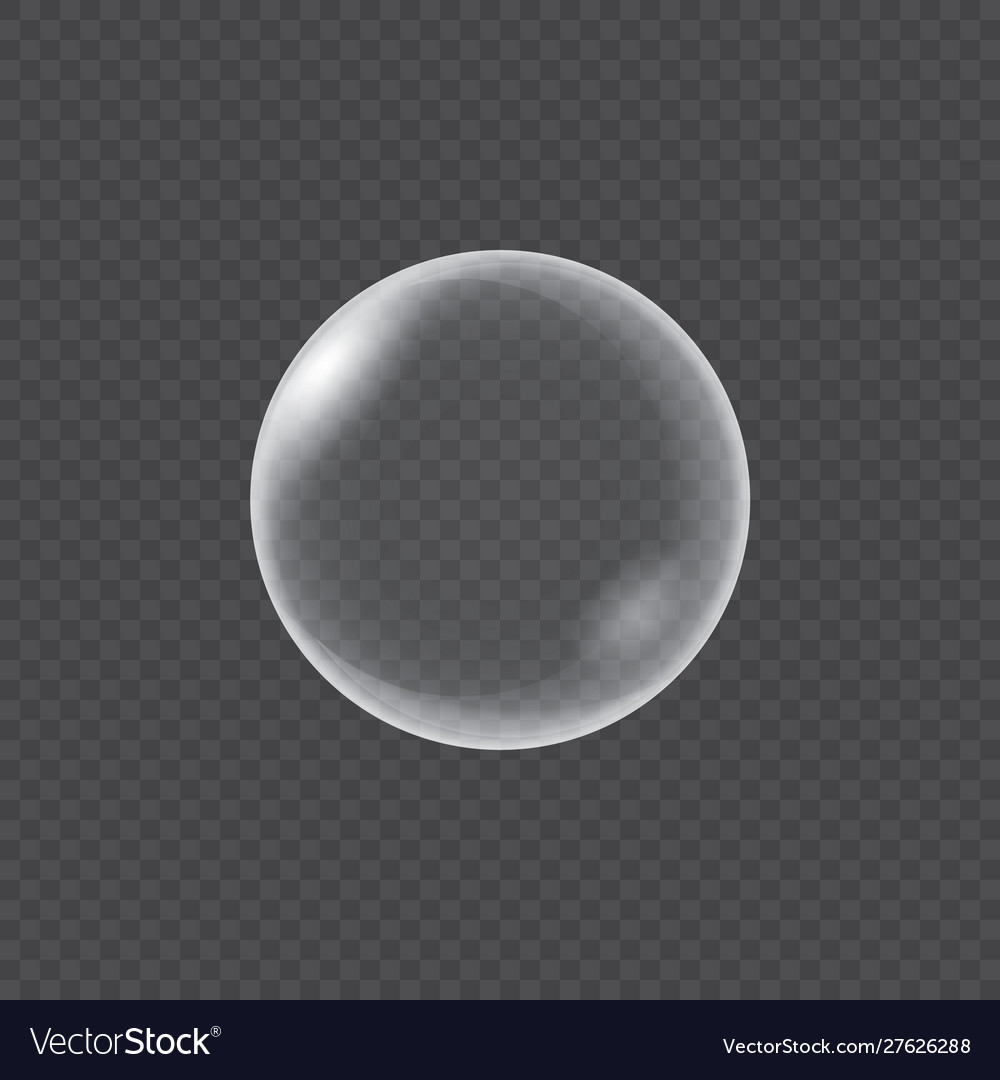 Realistic water bubbles isolated