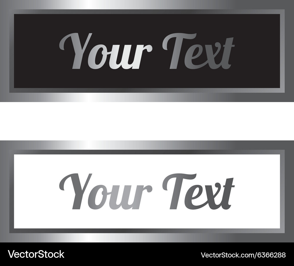 Silver metal website button Royalty Free Vector Image