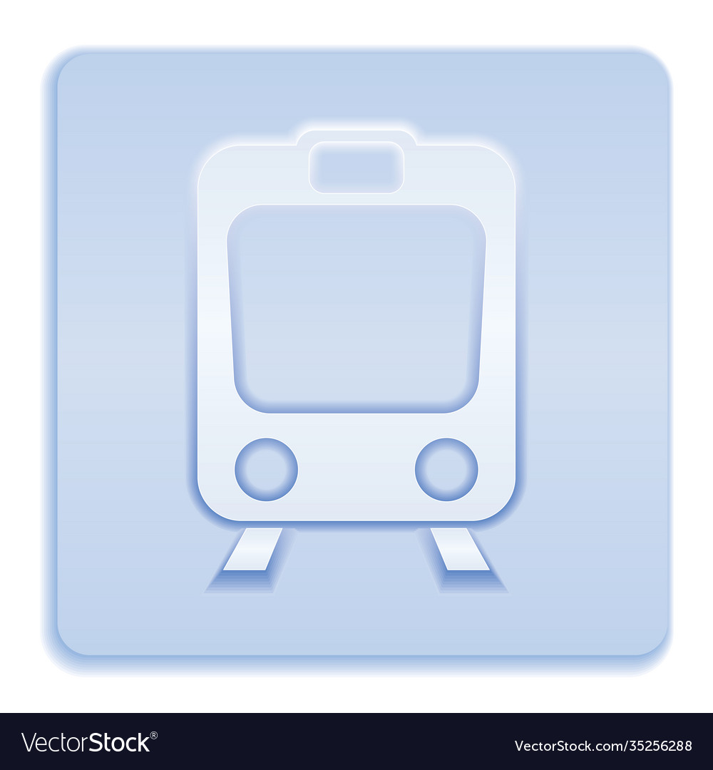 Train icon isolated high speed metro