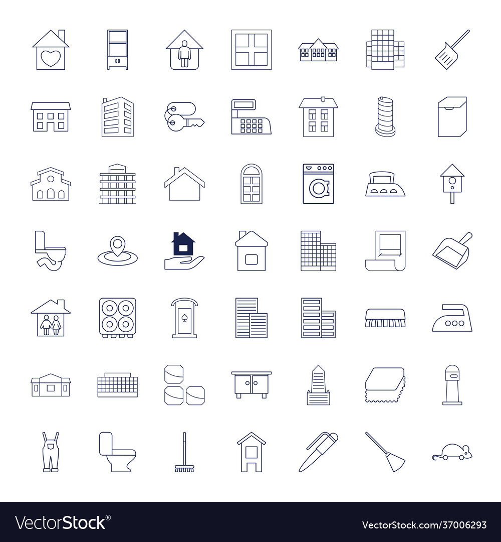 49 house icons Royalty Free Vector Image - VectorStock