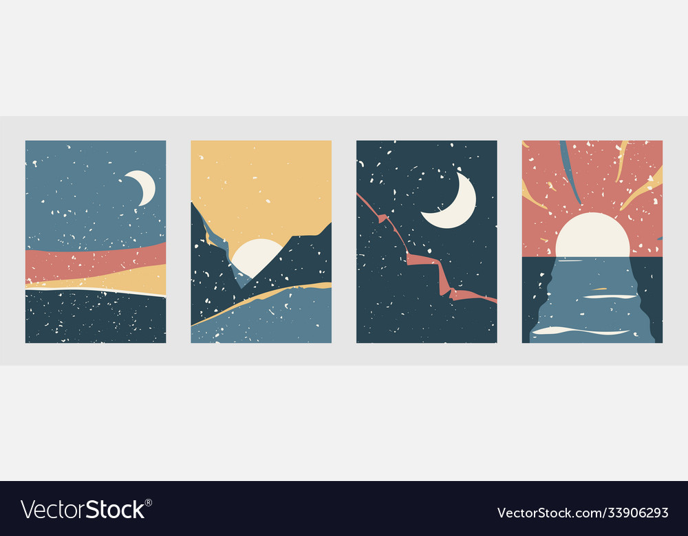 Abstract landscape background set in modern