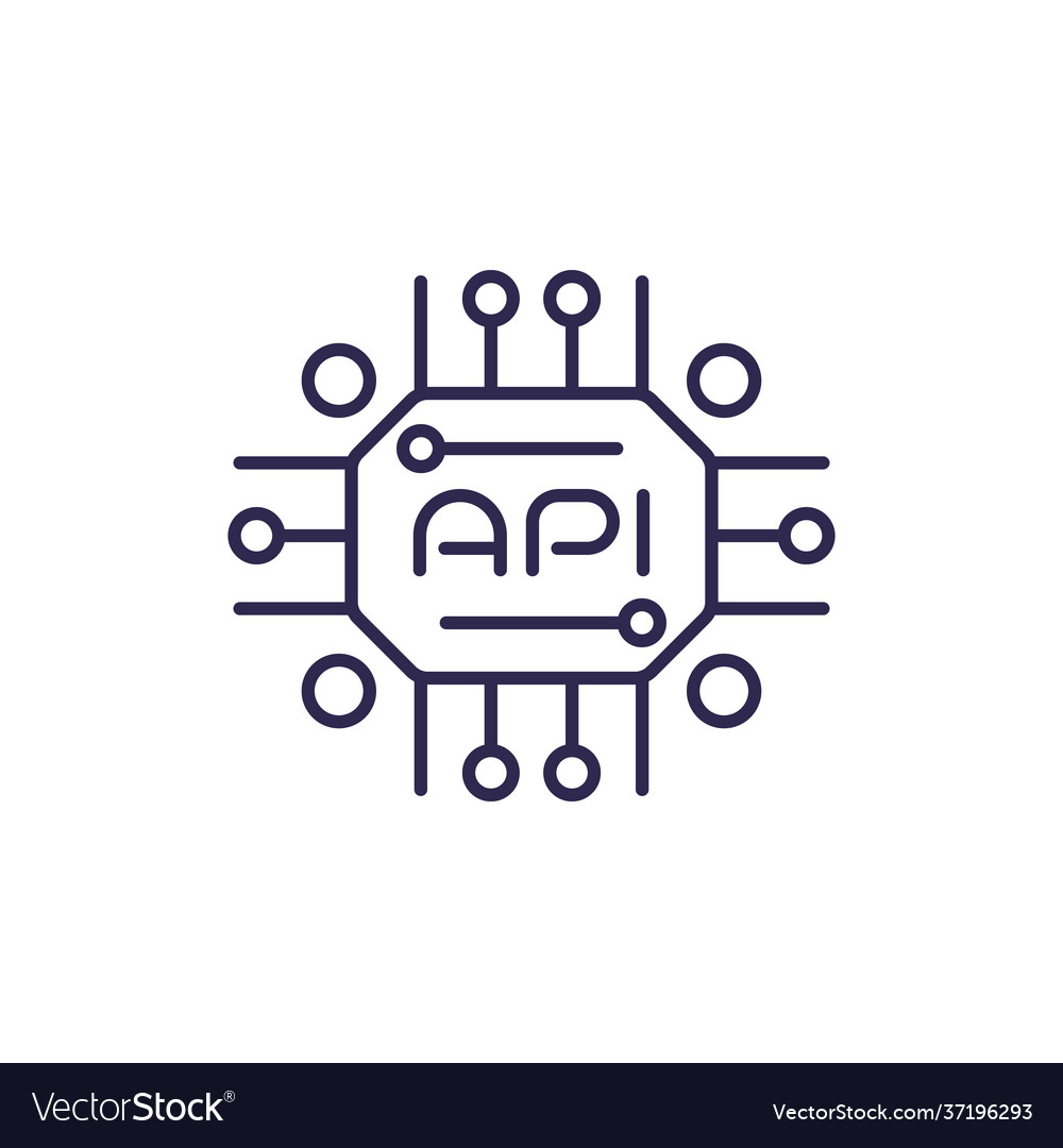 Api icon for web line design