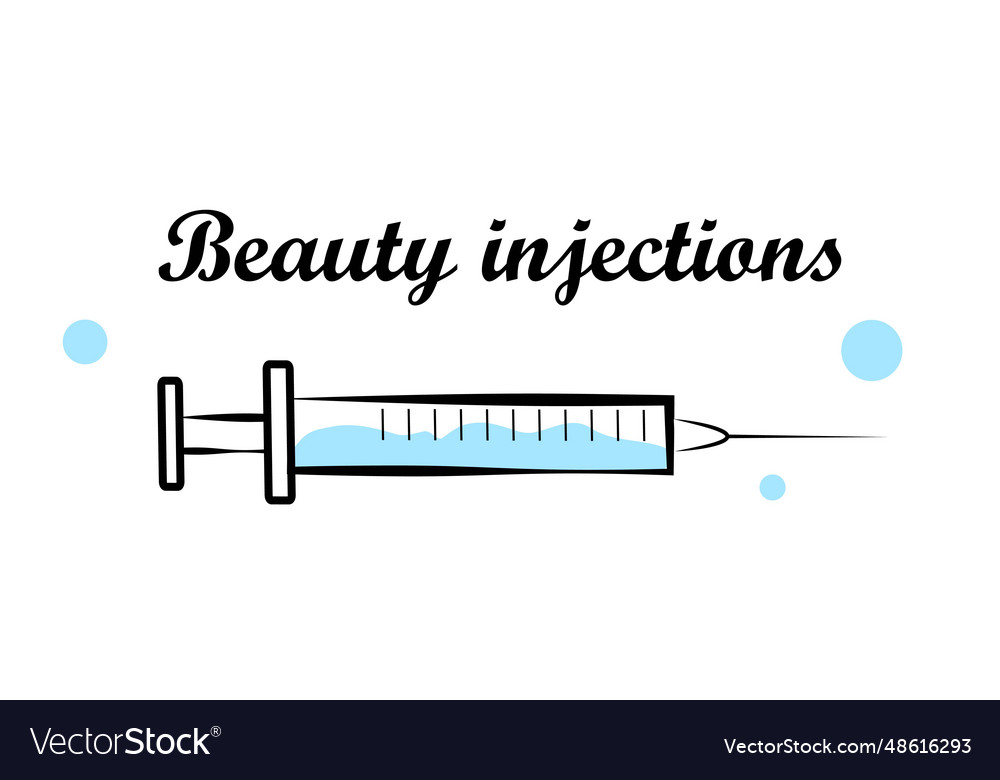 Beauty injections Royalty Free Vector Image - VectorStock