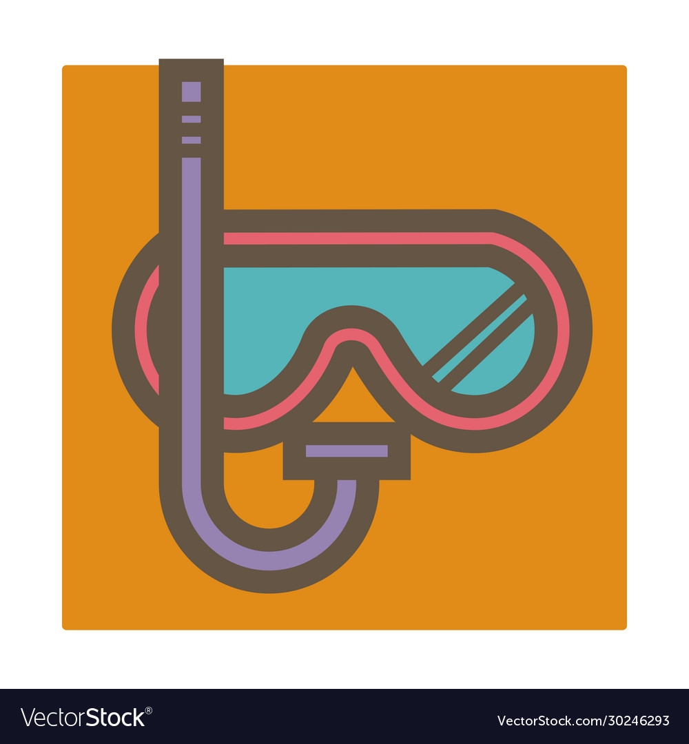 Diving sport or hobisolated icon underwater Vector Image