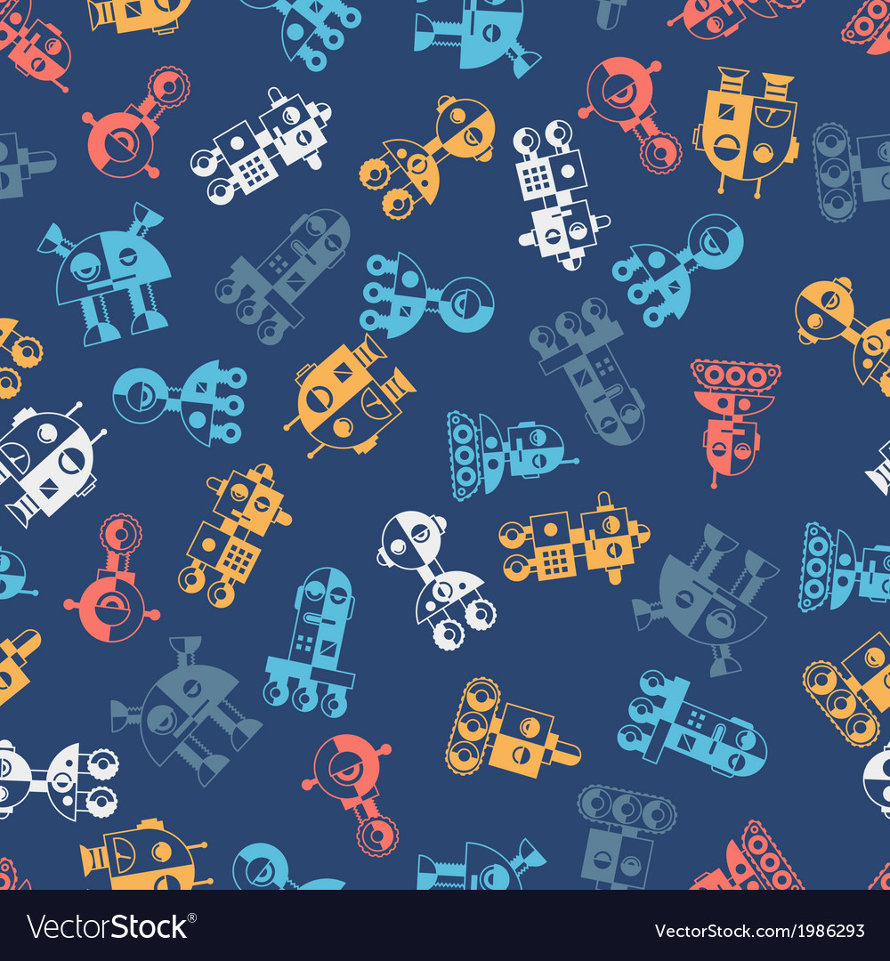 Flat Style Robot Pattern