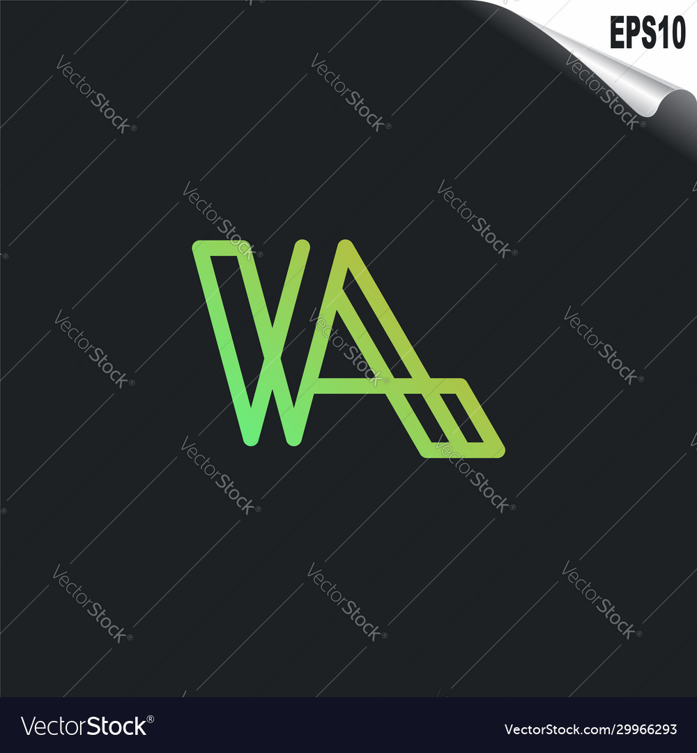 Initial va logo monogram design template simple