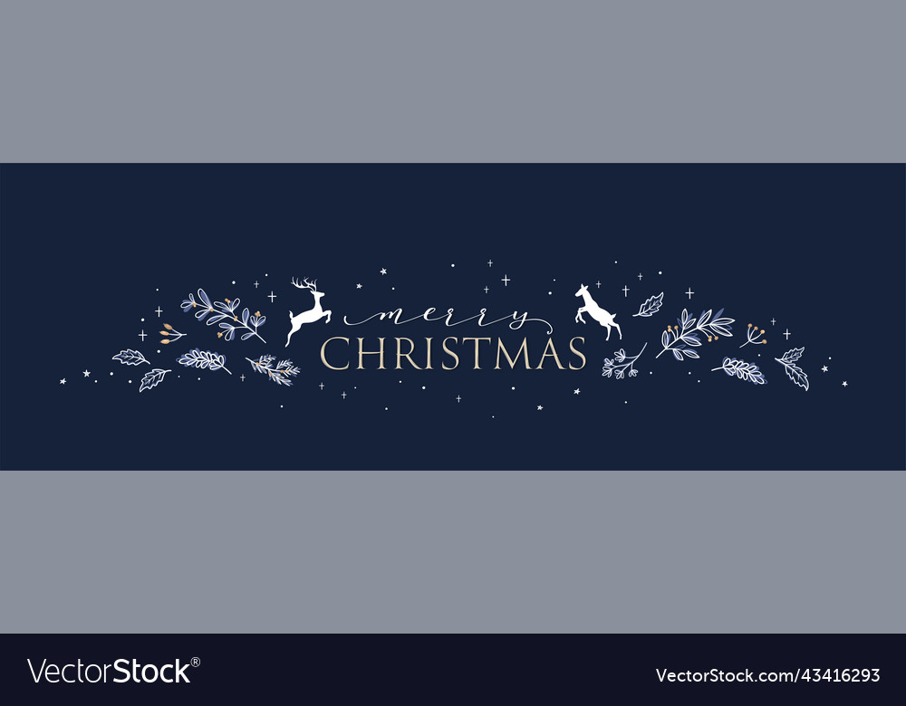 Lovely hand drawn christmas design with text vector image Lovely hand drawn christmas design with text