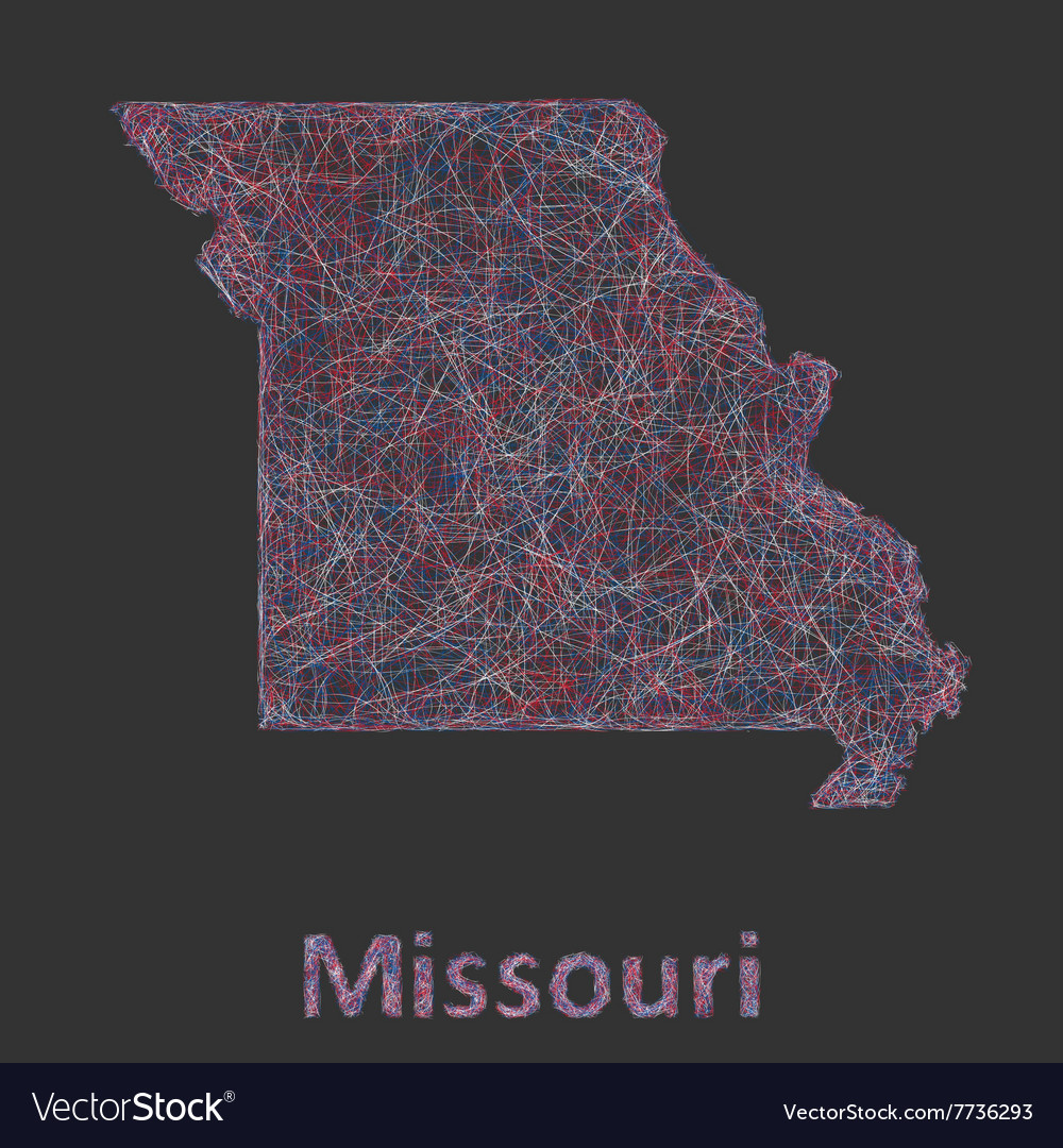 Missouri Linie Kunstkarte