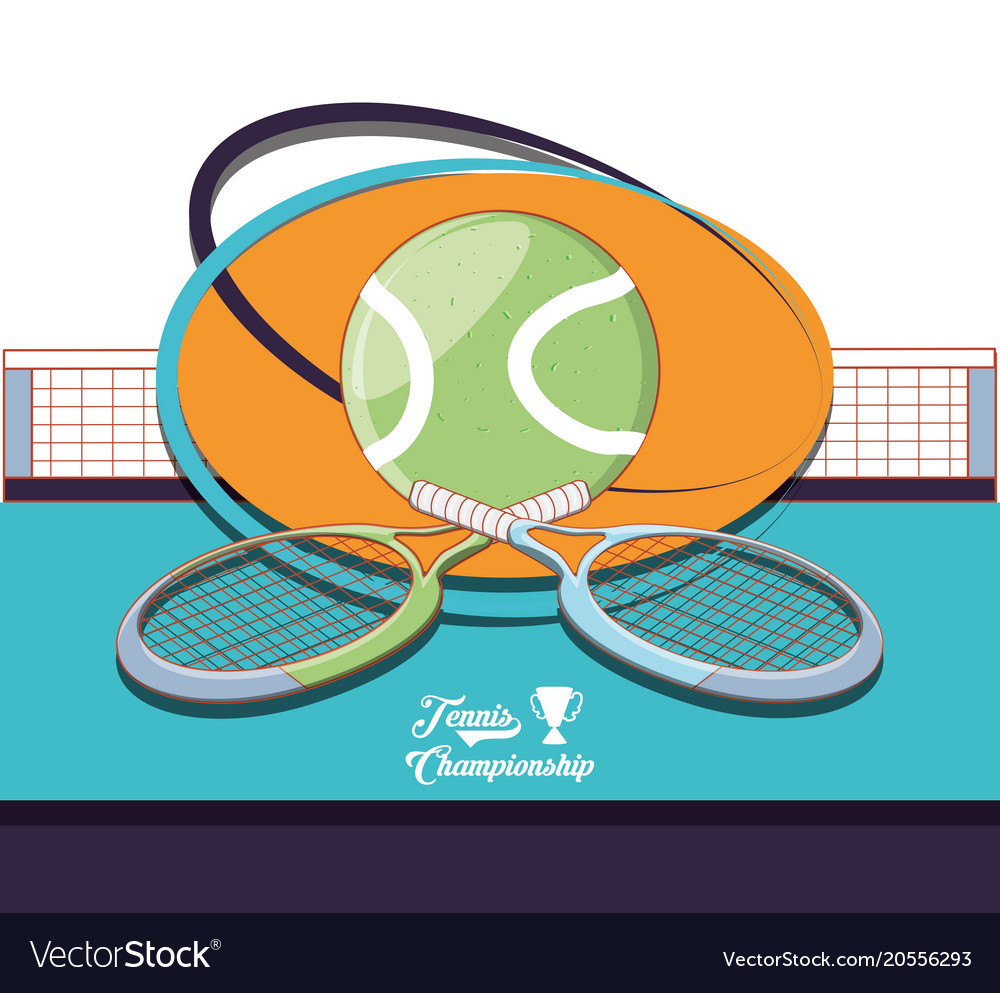 Racket and ball to play tennis sport