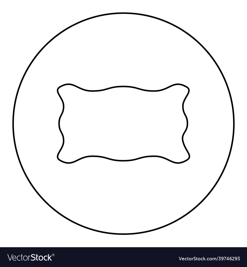 Rectangular banner layout wave shape frame vector image Rectangular banner layout wave shape frame