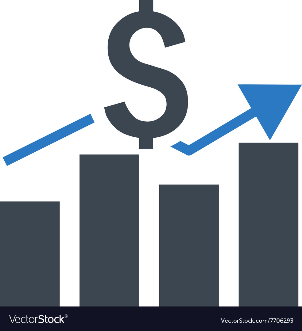 Sales bar chart flat icon